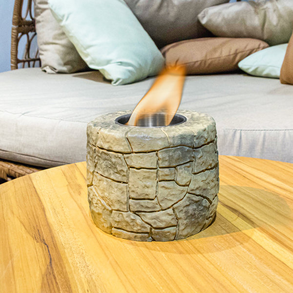 LUMESBLOOM Stone Outdoor Tabletop Fireplace Wayfair